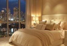 ديكور غرف نوم مودرن بألوان فاتحة