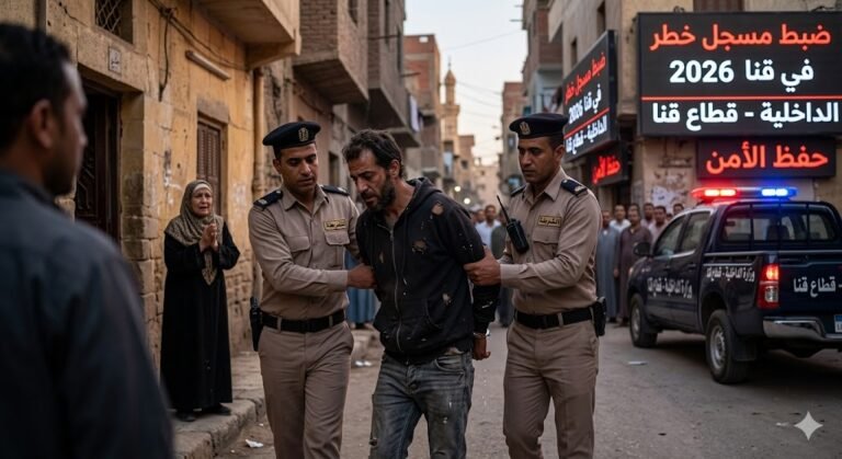 ضبط مسجل خطر في قنا