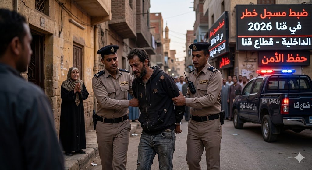 ضبط مسجل خطر في قنا