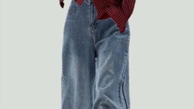 نموذج لتنسيق بناطيل أوفر سايز مع توب ضيق وسنيكرز ضخم في صدى اليوم لعام 2026