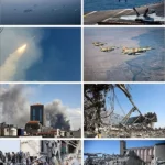 "لقطة حية توضح لحظة رصد إطلاق صواريخ من إيران في سماء الليل مع ظهور اعتراضات منظومات الدفاع الجوي فوق مناطق حيوية، تعكس حجم التصعيد العسكري لعام 2026."