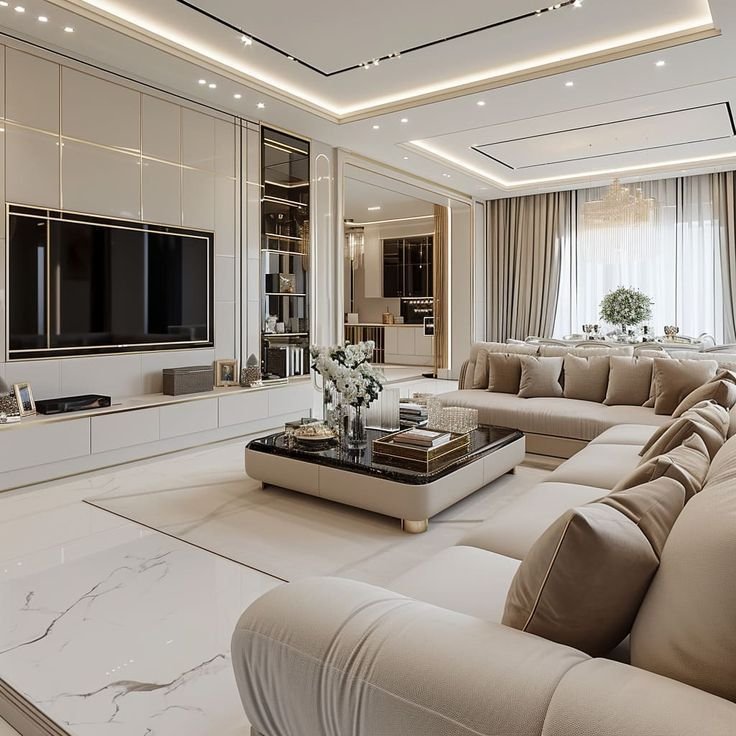 ديكورات صالات استقبال راقية