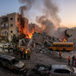 دمار هائل في مباني سكنية وقرار إلغاء الدراسة في إسرائيل بسبب هجمات ديمونة وعراد الصاروخية التي أسفرت عن سقوط قتلى وجرحى