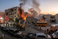 دمار هائل في مباني سكنية وقرار إلغاء الدراسة في إسرائيل بسبب هجمات ديمونة وعراد الصاروخية التي أسفرت عن سقوط قتلى وجرحى