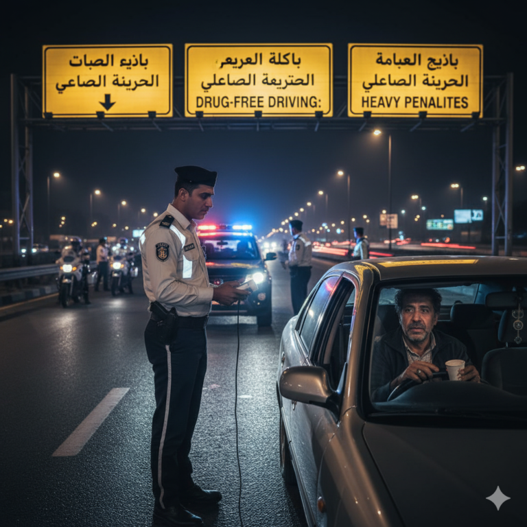 عقوبات متعاطي المخدرات أثناء السير