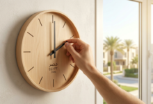 موعد تطبيق التوقيت الصيفي 2026 في مصر.. متى يتم تقديم الساعة 60 دقيقة؟ 8 صورة تعبر عن موعد التوقيت الصيفي 2026 في مصر: لقطة قريبة لعقرب ساعة يدوية يتقدم بمقدار 60 دقيقة في ضوء النهار الساطع، مع خلفية تبرز بداية موسم الربيع وزيادة ساعات النهار.