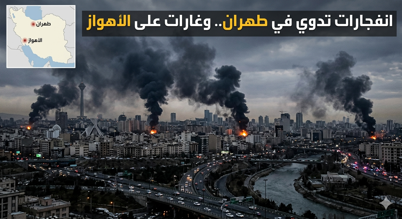 انفجارات طهران وغارات الأهواز.. التفاصيل الكاملة والمناطق المستهدفة 1 "انفجارات طهران