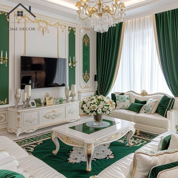 عالم من الأناقة: دليل أحدث صيحات ديكورات 2026 للمنازل العصرية ولمسات الخبراء 1 تصميم داخلي لغرفة معيشة عصرية تعكس أحدث صيحات ديكورات 2026 بلمسات طبيعية.