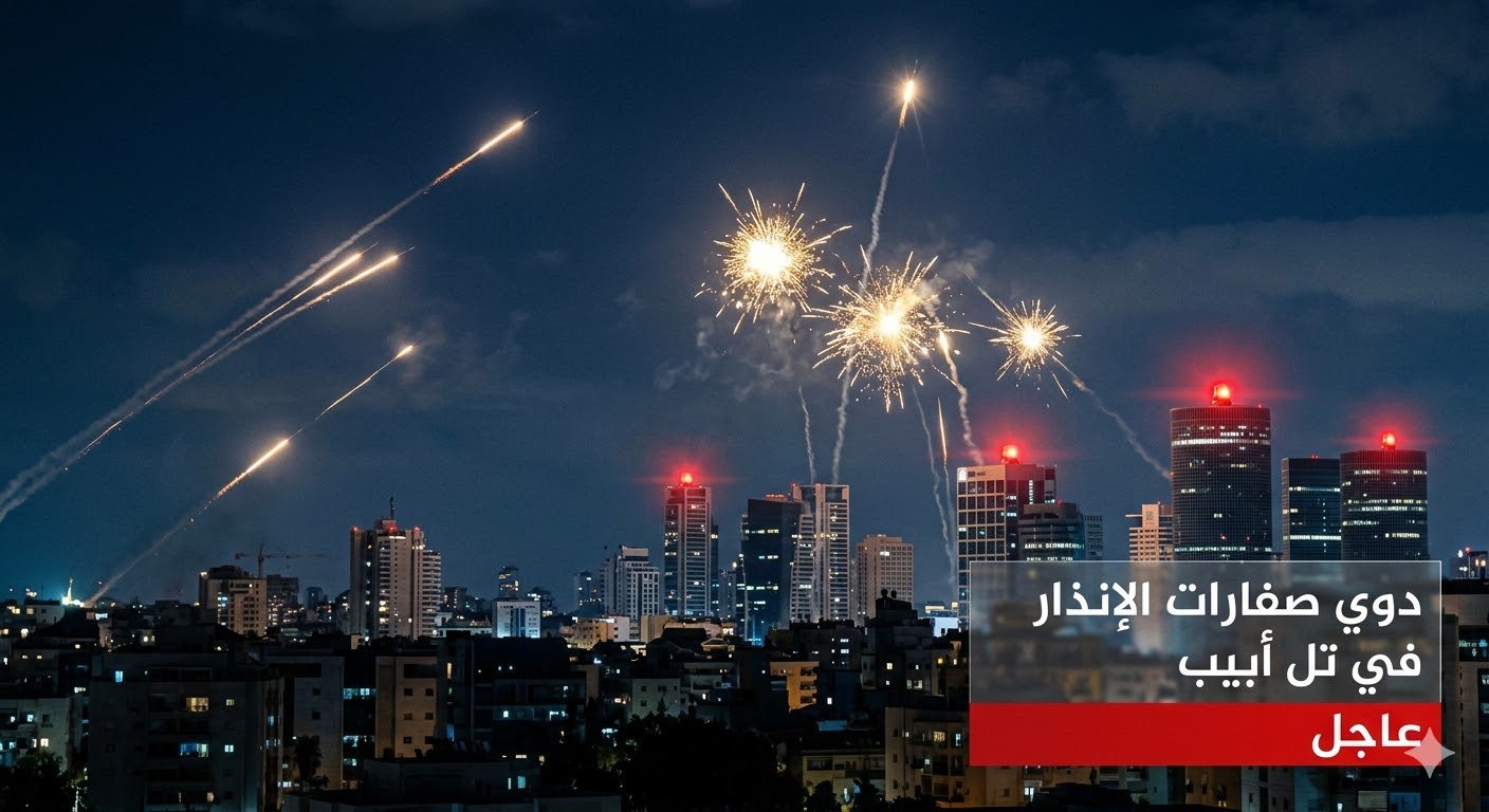 بما أننا في حالة "خبر عاجل"، فالنص البديل (Alt Text) هو الذي سيجعل صورتك تظهر في نتائج بحث الصور (Google Images) و (Google News) قبل المنافسين. إليكِ النص البديل المثالي والمطابق للكلمة المفتاحية: دوي صفارات الإنذار في تل أبيب ولحظة اعتراض الصواريخ في السماء - صدى اليوم