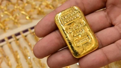 سعر الذهب اليوم في مصر: عيار 24 يسجل 8200 جنيه للجرام بدون مصنعية؛ صورة توضيحية لسبائك ذهبية لامعة في خزنة بنكية مع رسم بياني صاعد يرمز للارتفاع الجنوني في أسعار الذهب محلياً وعالمياً، مصممة لمقال صدى اليوم حول تحديثات الصاغة.