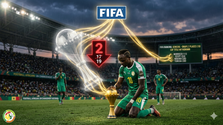 تصنيف فيفا لمنتخبات الأفريقية: تراجع السنغال بعد سحب لقب الكان 30 رسم توضيحي يظهر تراجع السنغال في تصنيف فيفا لمنتخبات الأفريقية 2026 وسحب الكأس.