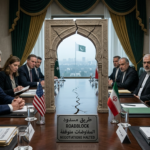 تمثيل بصري لتعثر مفاوضات أمريكا وإيران وصورة تعبيرية للطريق المسدود بين واشنطن وطهران