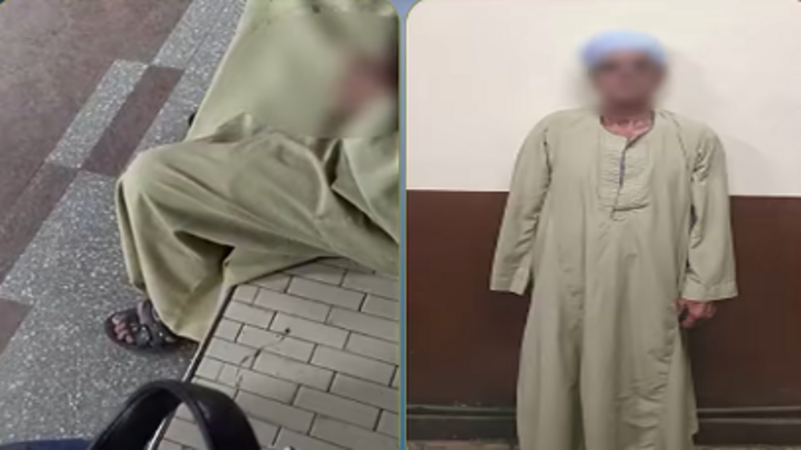 سقوط متحرش محطة المترو
